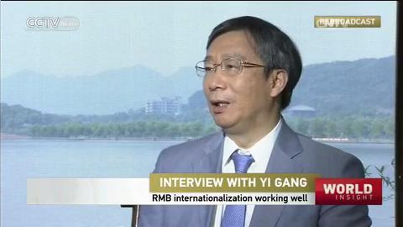 中央电视台英语频道专访易纲副行长